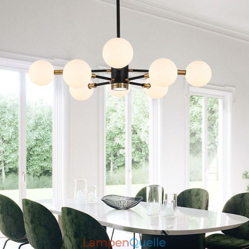 Nordic Glas Anhänger Licht Milchig Weiß Runde Lampe Kronleuchter Beleuchtung
