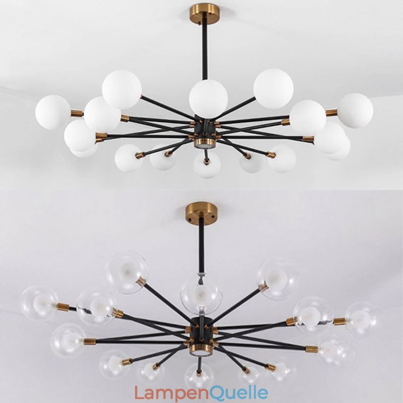 Nordic Glas Anhänger Licht Milchig Weiß Runde Lampe Kronleuchter Beleuchtung