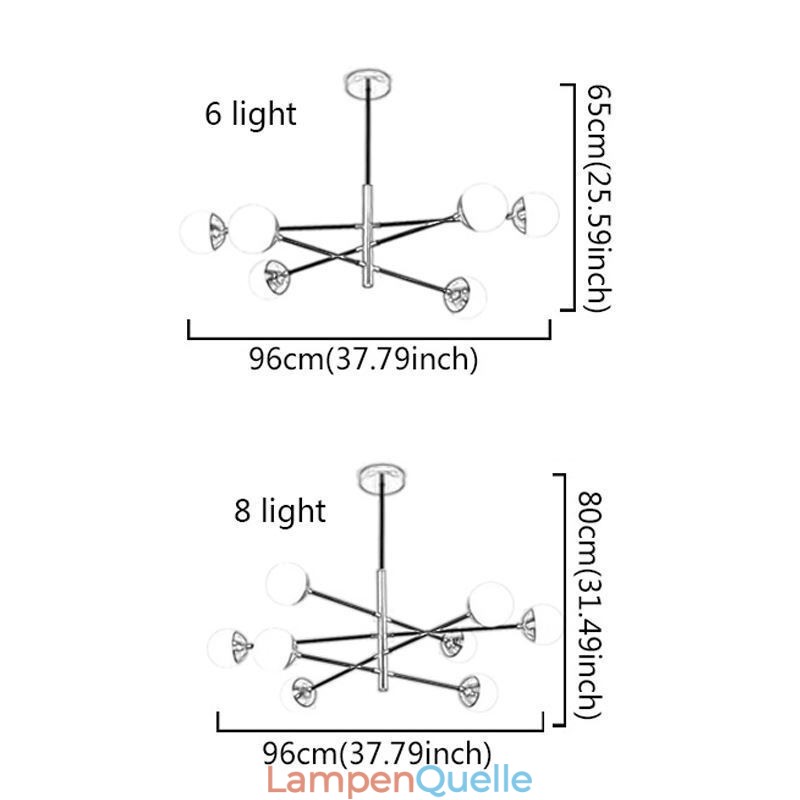 Nordische Glaspendelleuchte Magic Bean Shape Kronleuchter Beleuchtung Lampe