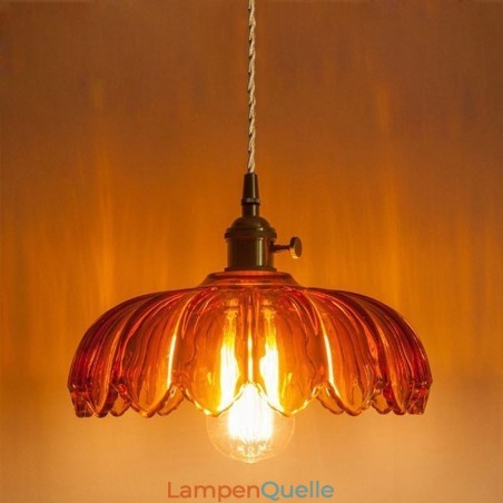Moderne Retro-Glas-Anhänger Beleuchtung Blume Schatten Lampe mit Twist Switch Licht Moderne Retro-Glas-Anhänger Beleuchtung Blume Schatten Lampe mit Twist Switch Licht