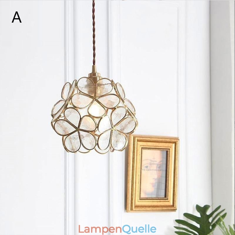 Nordic Kreative Pendelleuchte Glas Hause Beleuchtung Blütenblatt Form Lampe Nachttischlampe