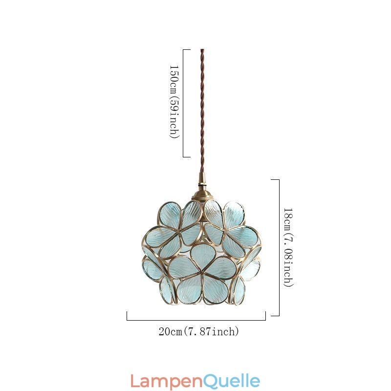 Nordic Kreative Pendelleuchte Glas Hause Beleuchtung Blütenblatt Form Lampe Nachttischlampe