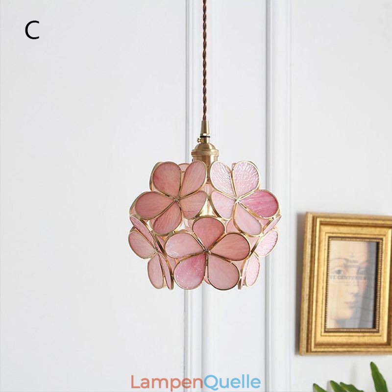 Nordic Kreative Pendelleuchte Glas Hause Beleuchtung Blütenblatt Form Lampe Nachttischlampe