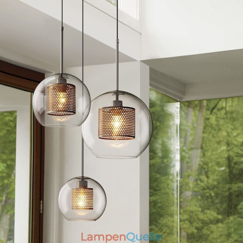 Nordic Pendelleuchte Glas Home Beleuchtung Runde Kugelform Lampe Nachttischlampe