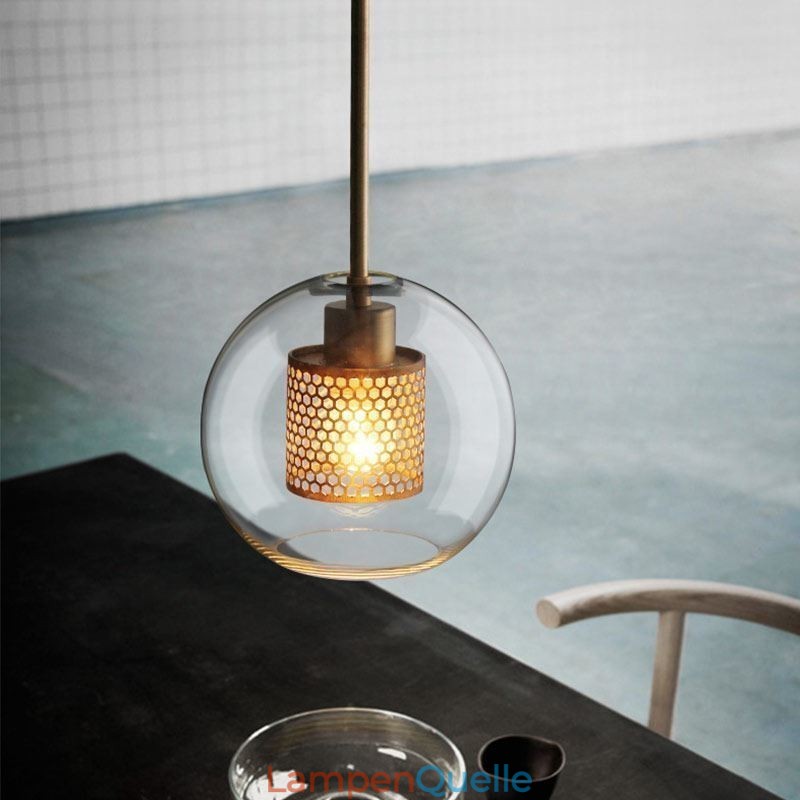 Nordic Pendelleuchte Glas Home Beleuchtung Runde Kugelform Lampe Nachttischlampe