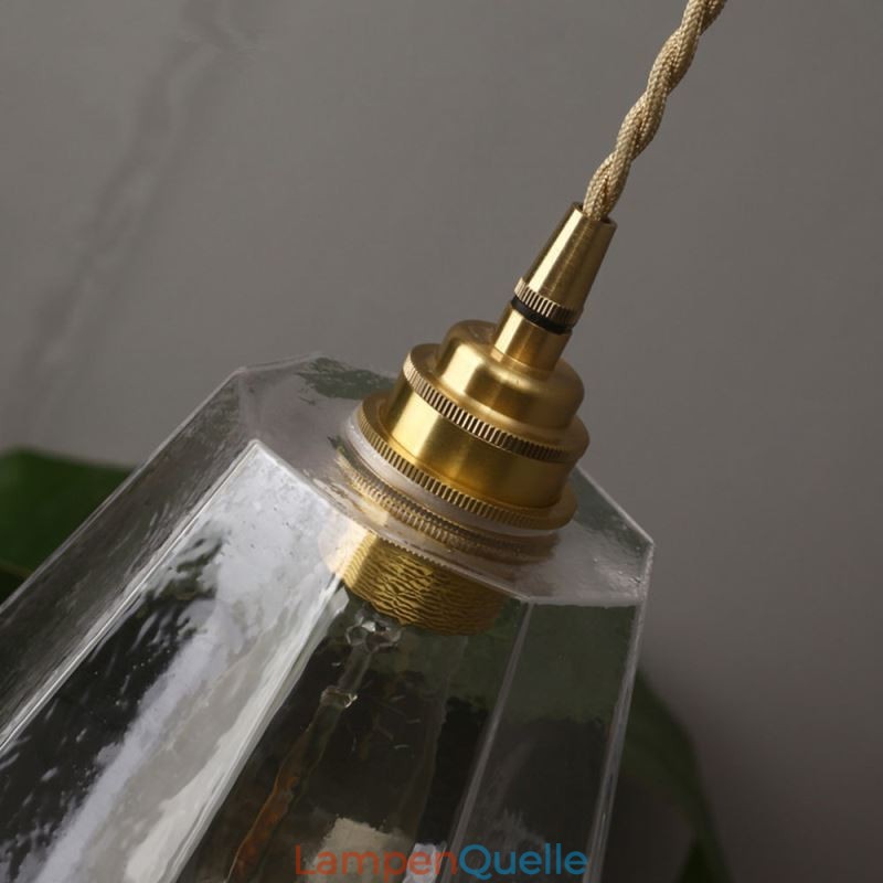 Nordic Retro Pendelleuchte Messing Glas Home Beleuchtung Turmform Lampe