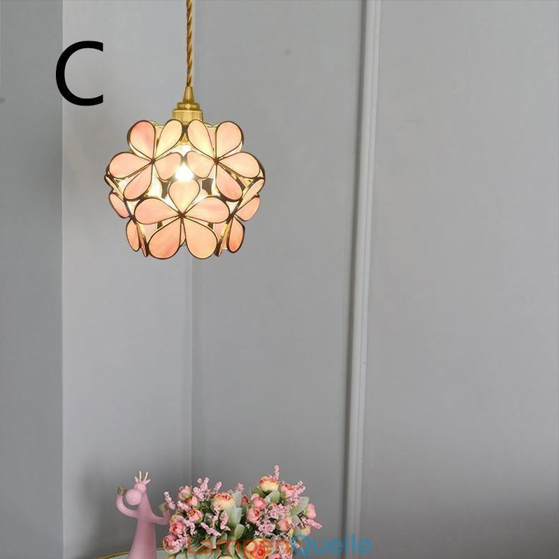 Nordic Kreative Pendelleuchte Glas Hause Beleuchtung Blütenblatt Form Lampe Lampe