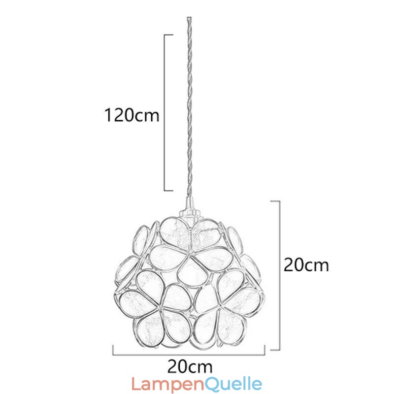 Nordic Kreative Pendelleuchte Glas Hause Beleuchtung Blütenblatt Form Lampe Lampe