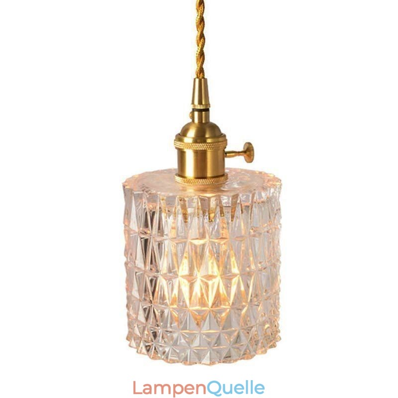Jelly Jar Light Fixture Pendelleuchte aus geripptem Glas