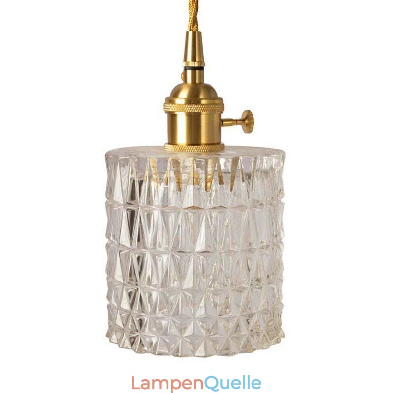 Jelly Jar Light Fixture Pendelleuchte aus geripptem Glas