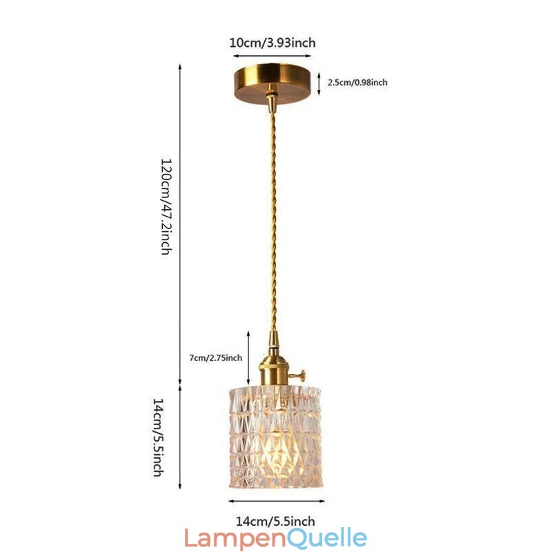 Jelly Jar Light Fixture Pendelleuchte aus geripptem Glas