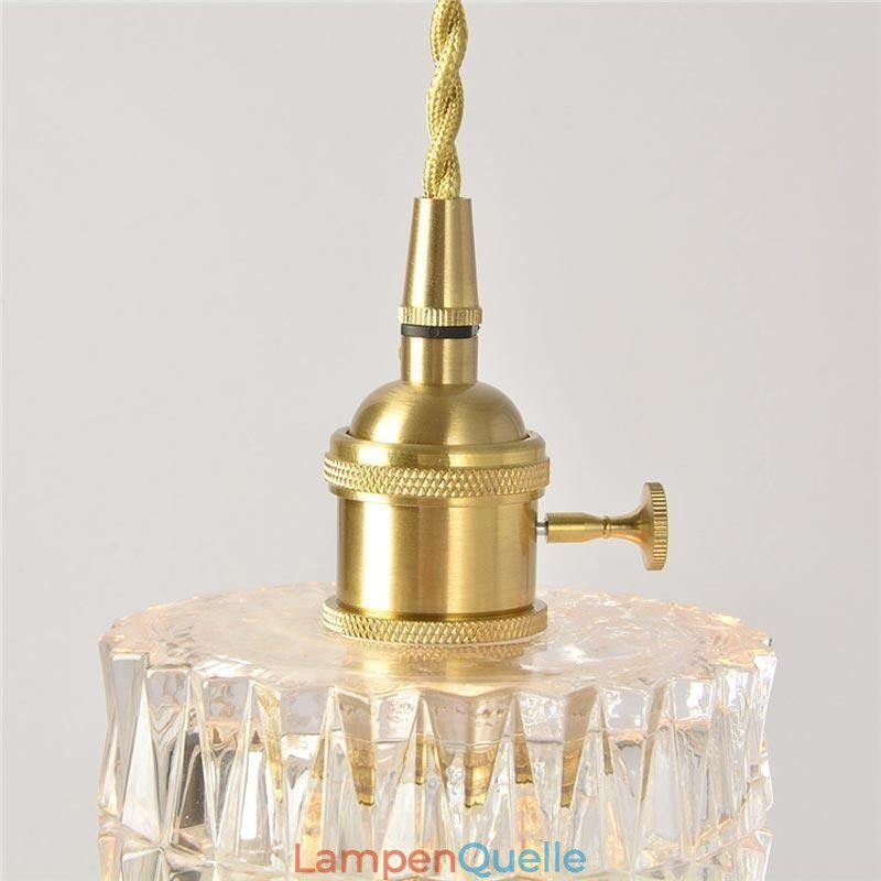 Jelly Jar Light Fixture Pendelleuchte aus geripptem Glas