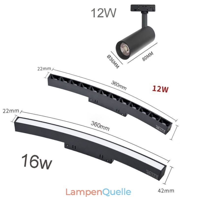 Kreisförmige magnetische Schienenleuchte Einbaustrahler Dekoratives Licht 150cm
