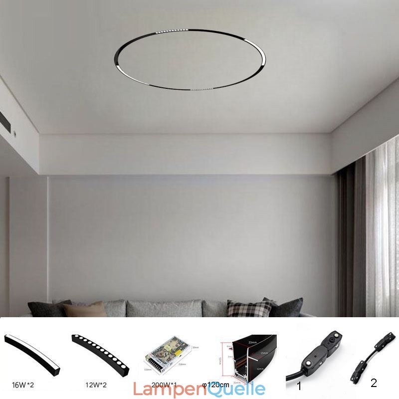 Schienenlicht Magnetische Einbau-Rundschienenleuchte 120cm