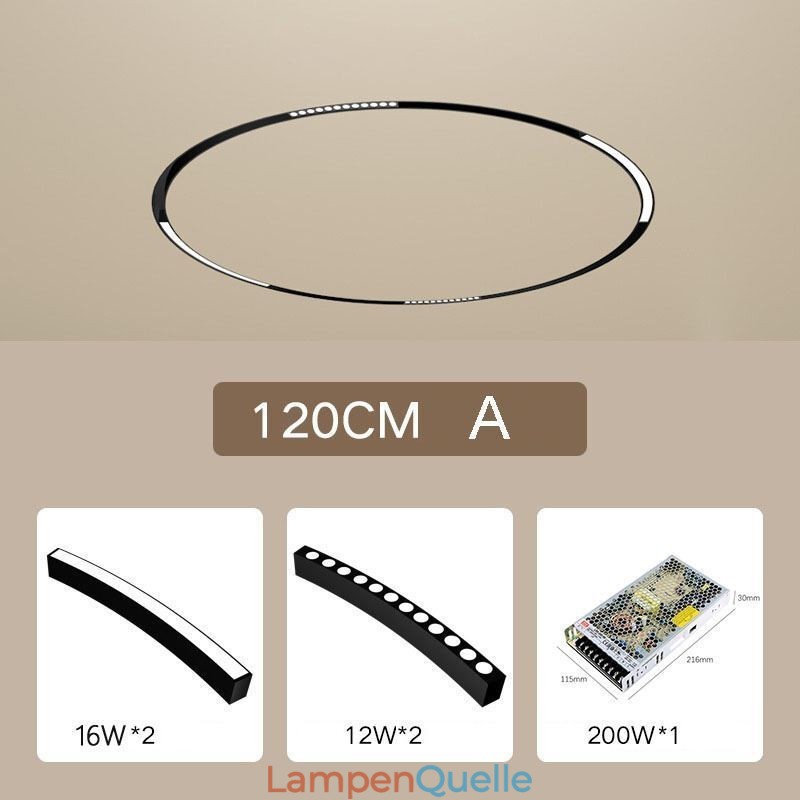 Schienenlicht Magnetische Einbau-Rundschienenleuchte 120cm