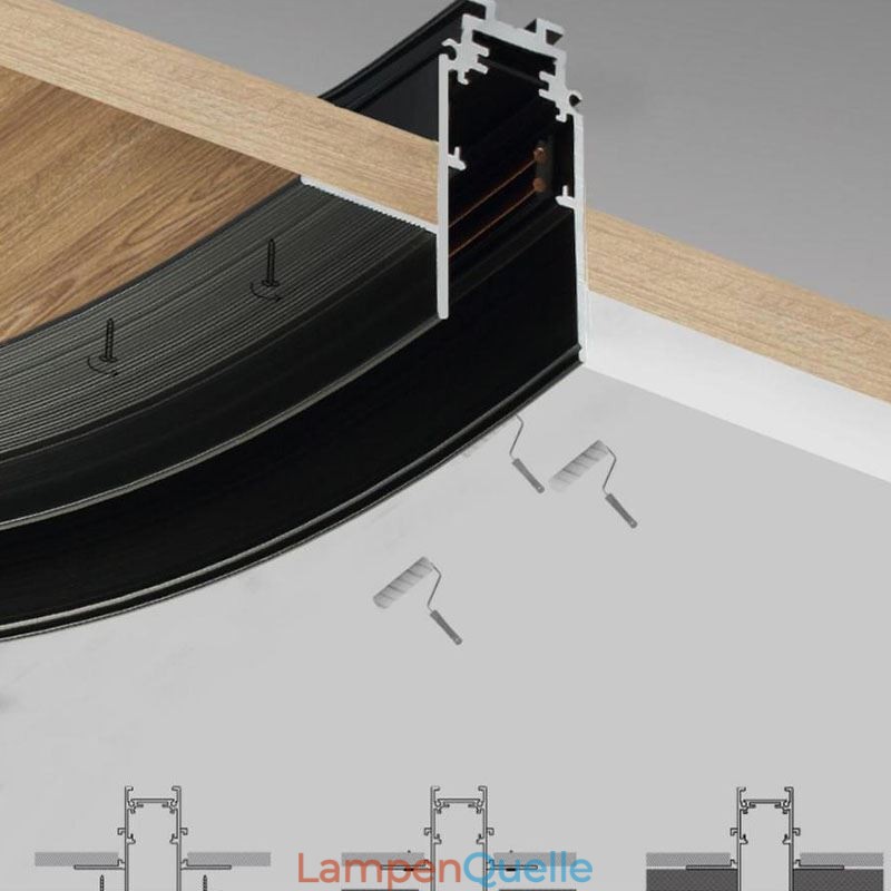 Kreisförmiges Schienenlicht, magnetischer Einbaustrahler, dekoratives Licht, 100 cm