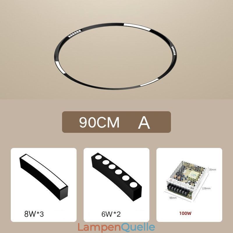 Kreisförmige magnetische Schienenleuchte Einbaustrahler Dekoratives Licht 80cm