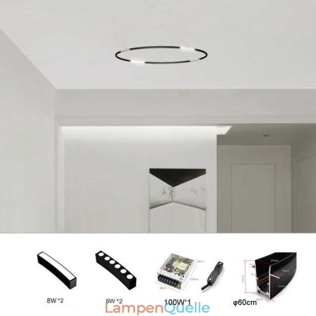 Kreisförmige Schienenleuchte Magnetischer Einbaustrahler Dekoratives Licht 60cm Kreisförmige Schienenleuchte Magnetischer Einbaustrahler Dekoratives Licht 60cm