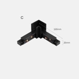 Zubehör für magnetische Schienenbeleuchtung Einbauschienen-Eckverbindung