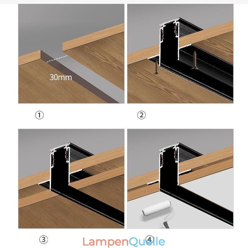 Magnetische Schienenleuchte Einbaustrahler Dekoratives Licht 6M*2