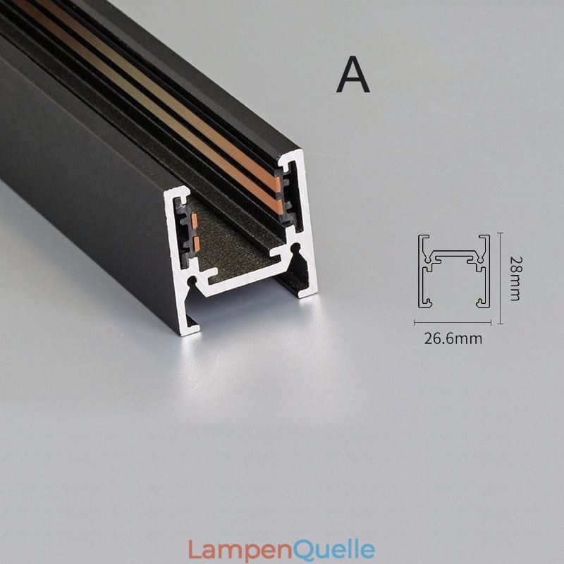 Einbauschienenbeleuchtung Schienen Magnetisches Aluminium-Schienenoberflächenprofil Ultradünner Schienenlichtstreifen 100cm