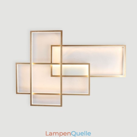 Moderne Deckenleuchte mit zeitgenössischer Aluminium-Malerei in Gold, Unterputzleuchte mit Ferndimmer für Wohnzimmer, Schlafzimmer (kann auch als Wandleuchte verwendet werden) Moderne Deckenleuchte mit zeitgenössischer Aluminium-Malerei in Gold, Unterputzleuchte mit Ferndimmer für Wohnzimmer, Schlafzimmer (kann auch als Wandleuchte verwendet werden)