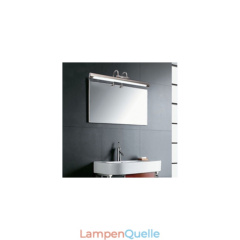 Spiegelleuchten aus Edelstahl, Acryl-Badezimmer-Wandleuchten, Make-up-Leuchten, Kaltweiß, Warmweiß (Größe: 57 x 13,5 x 15)