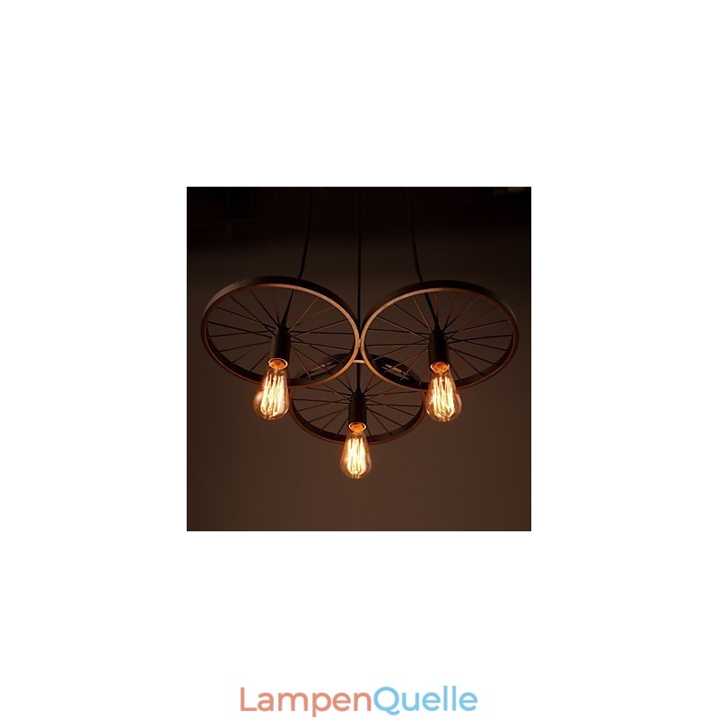 Loft Retro Pendelleuchten Amerikanischen land schmiedeeisen Kronleuchter industriellen stil räder