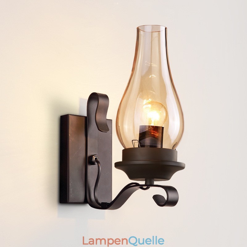 Retro Rustikalen Nordic Glas Wand Lampe Schlafzimmer Nacht Wand Leuchte Vintage Industrielle Wand Leuchten