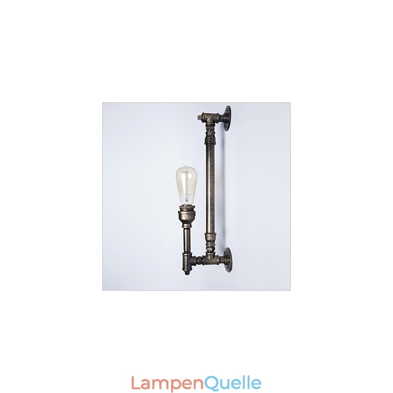 Wroguht Iron Water Pipe Wall Lamp Vintage Aisle Lights Loft Iron Wall Lamp Edison Incandescent Light Bulb FJ DB2 046A0