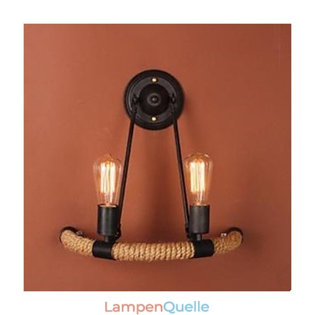 Vertraglich Balkon Treppen Lampe Halbkreis Hanf Seil Wand Lampe