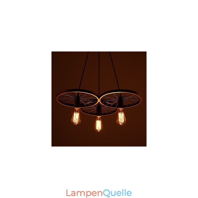 Loft Retro Pendelleuchten Amerikanischen land schmiedeeisen Kronleuchter industriellen stil räder