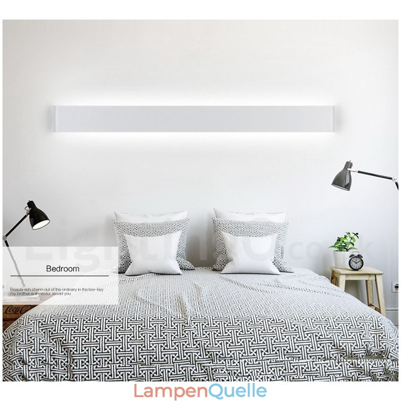 Lange moderne zeitgenössische Wandlampen & Wandleuchten für den Innenbereich, Metall-Wandleuchte, IP 44, für Badezimmer, Schlafzimmer, Wohnzimmer