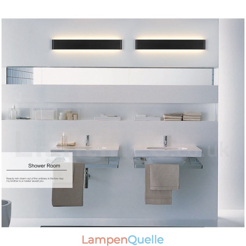 Lange moderne zeitgenössische Wandlampen & Wandleuchten für den Innenbereich, Metall-Wandleuchte, IP 44, für Badezimmer, Schlafzimmer, Wohnzimmer