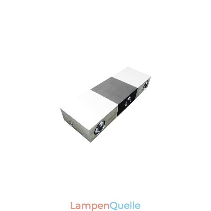 Moderne Wandleuchte mit Streulicht, rechteckiger Aluminiumkörper