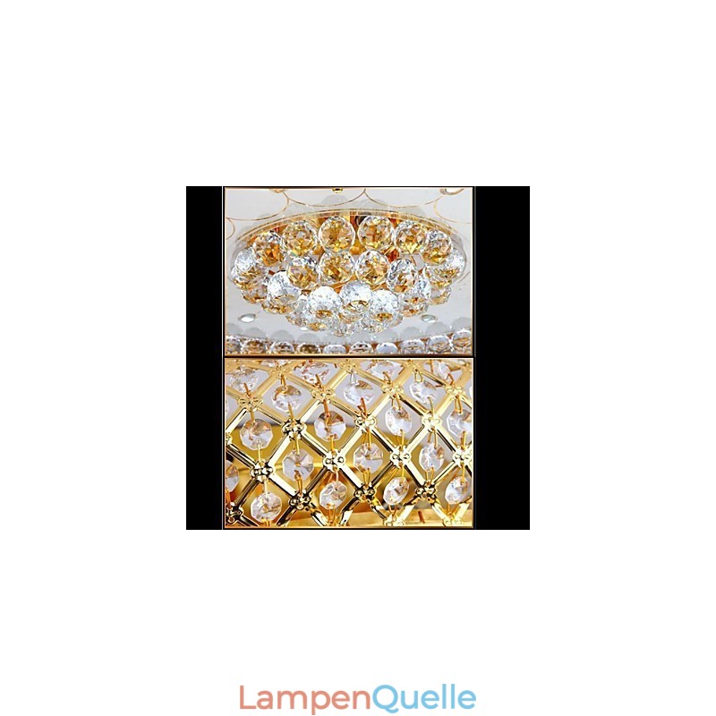 Runde Kristall absorbierende Kuppelleuchte Deckenleuchte Durchmesser 80CM Enthält 15 Glühbirnen
