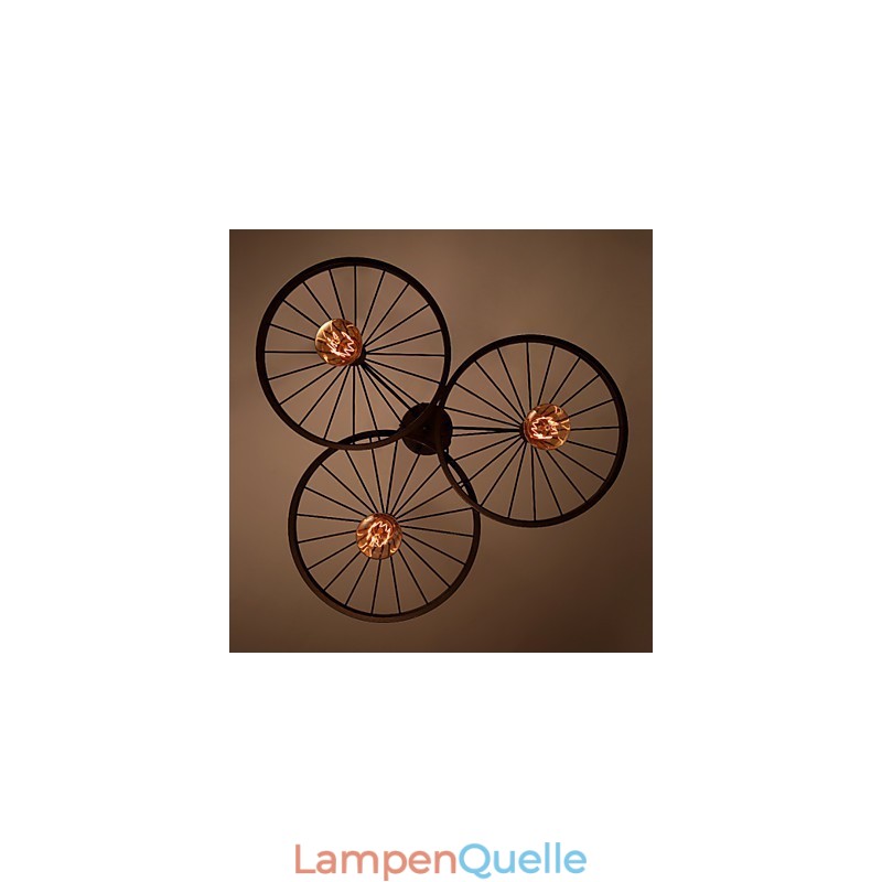 Loft Retro Pendelleuchten Amerikanischen land schmiedeeisen Kronleuchter industriellen stil räder