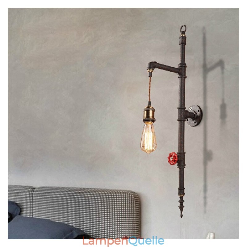 Die Rohrwand der ländlichen kreativen Retro-Raketenwandlampe
