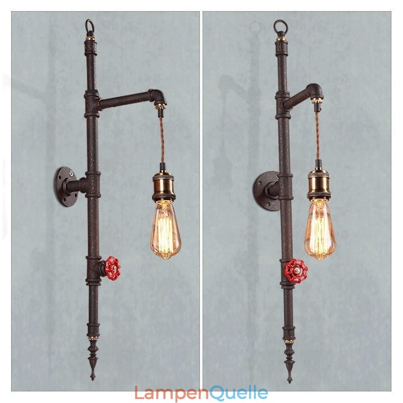Die Rohrwand der ländlichen kreativen Retro-Raketenwandlampe