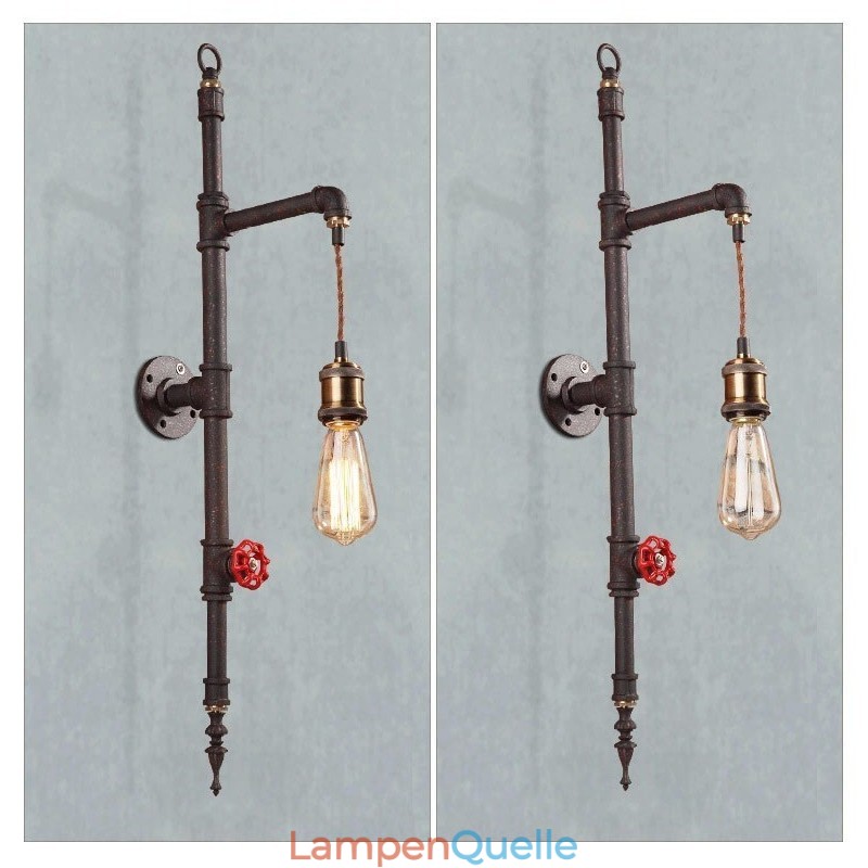 Die Rohrwand der ländlichen kreativen Retro-Raketenwandlampe