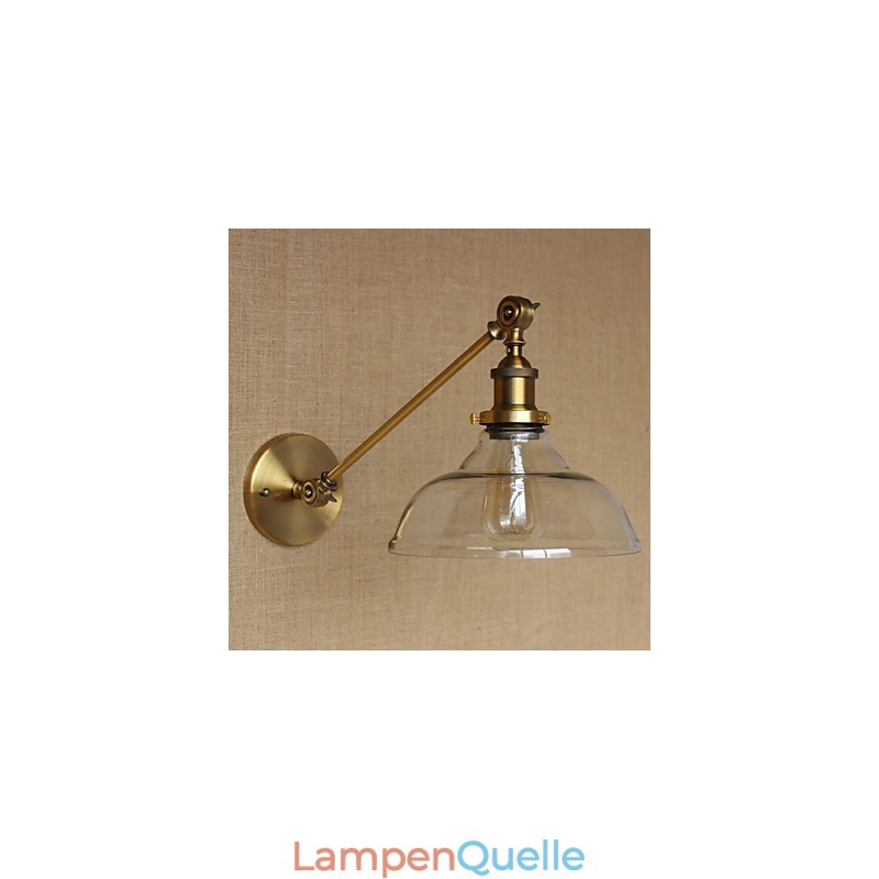 Die Eisen Glas Bronze Messing Arm Stil Retro Kreative Amerikanischen Land Halle Schlafzimmer Wand Lampe