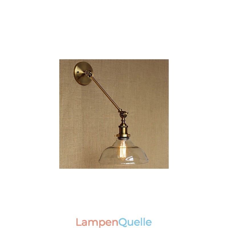 Die Eisen Glas Bronze Messing Arm Stil Retro Kreative Amerikanischen Land Halle Schlafzimmer Wand Lampe
