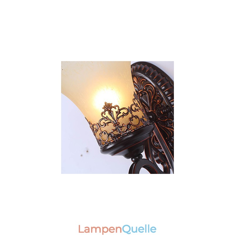 Europa-Typ, der alte Weisen wiederherstellt Schmiedeeisen Schlafzimmer Glas Wandleuchte Licht