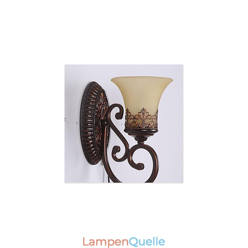 Europa-Typ, der alte Weisen wiederherstellt Schmiedeeisen Schlafzimmer Glas Wandleuchte Licht