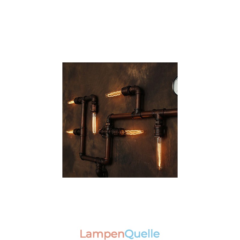 Wandleuchte Wandleuchter 6 Lichter Bronze Finish Industriellen Stil Rustikal Lodge Metall