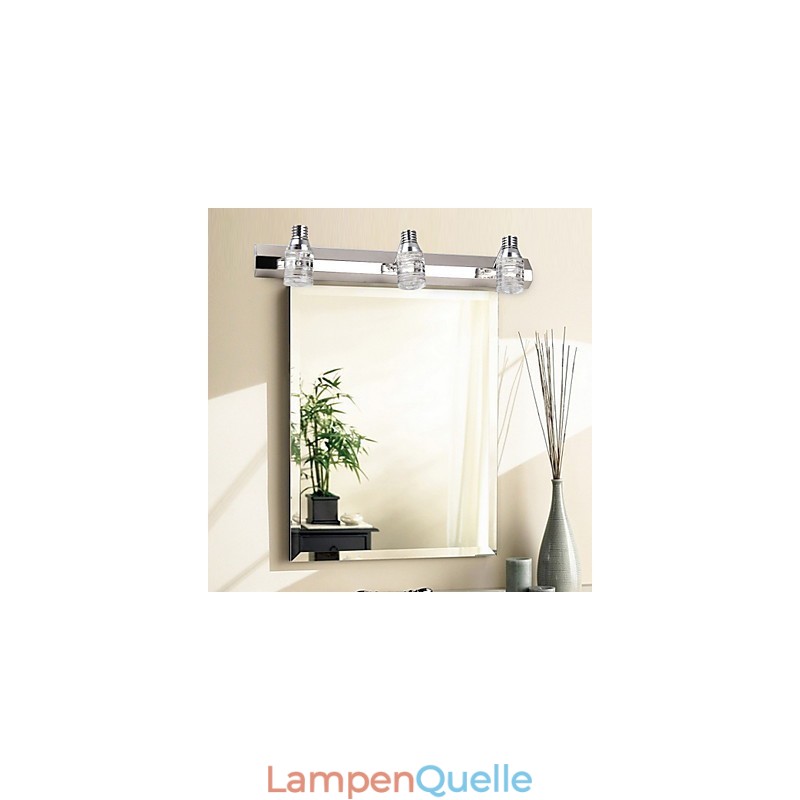 Moderne Wandleuchte mit Glasblasenschirm im Spiegelfrontstil