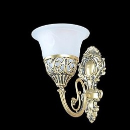 Bronze Wandleuchter Lichter Moiré Glas Europäischen Retro Klassische 220V