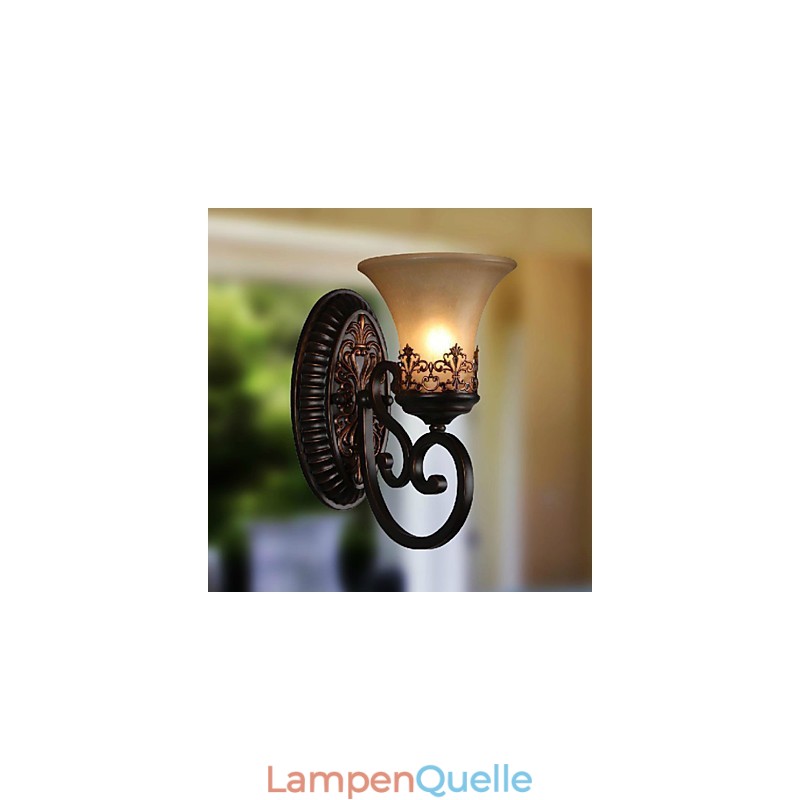 Vintage Wandlampen 1 Licht mit Harzmaterial Glasschirm Schlafzimmer Wohnzimmer Flur Lichter