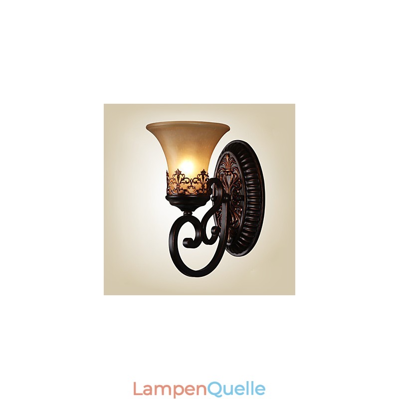 Vintage Wandlampen 1 Licht mit Harzmaterial Glasschirm Schlafzimmer Wohnzimmer Flur Lichter