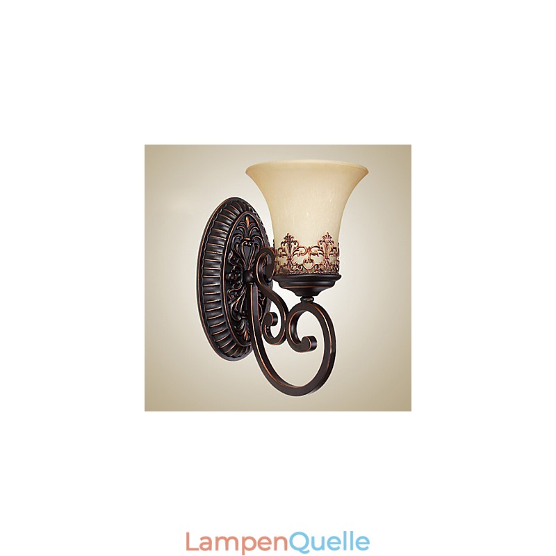 Vintage Wandlampen 1 Licht mit Harzmaterial Glasschirm Schlafzimmer Wohnzimmer Flur Lichter
